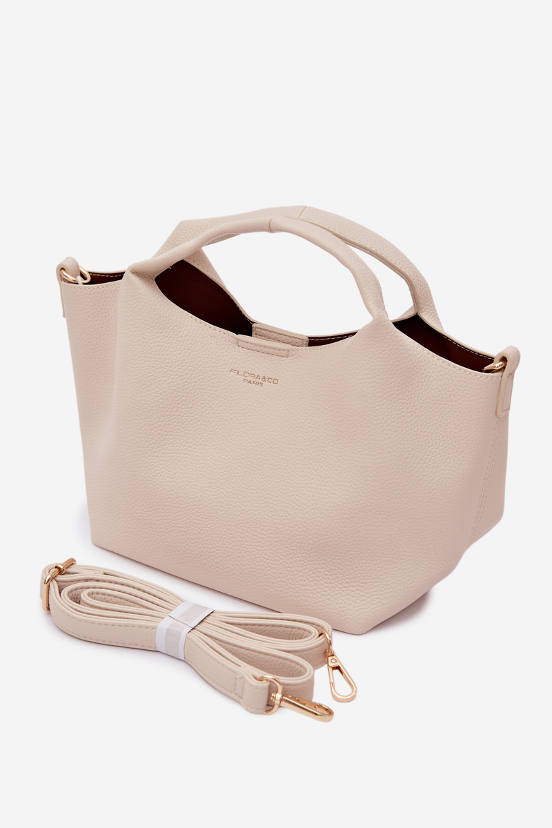 Flora&Co béžová faux kožená kabelka Corisse