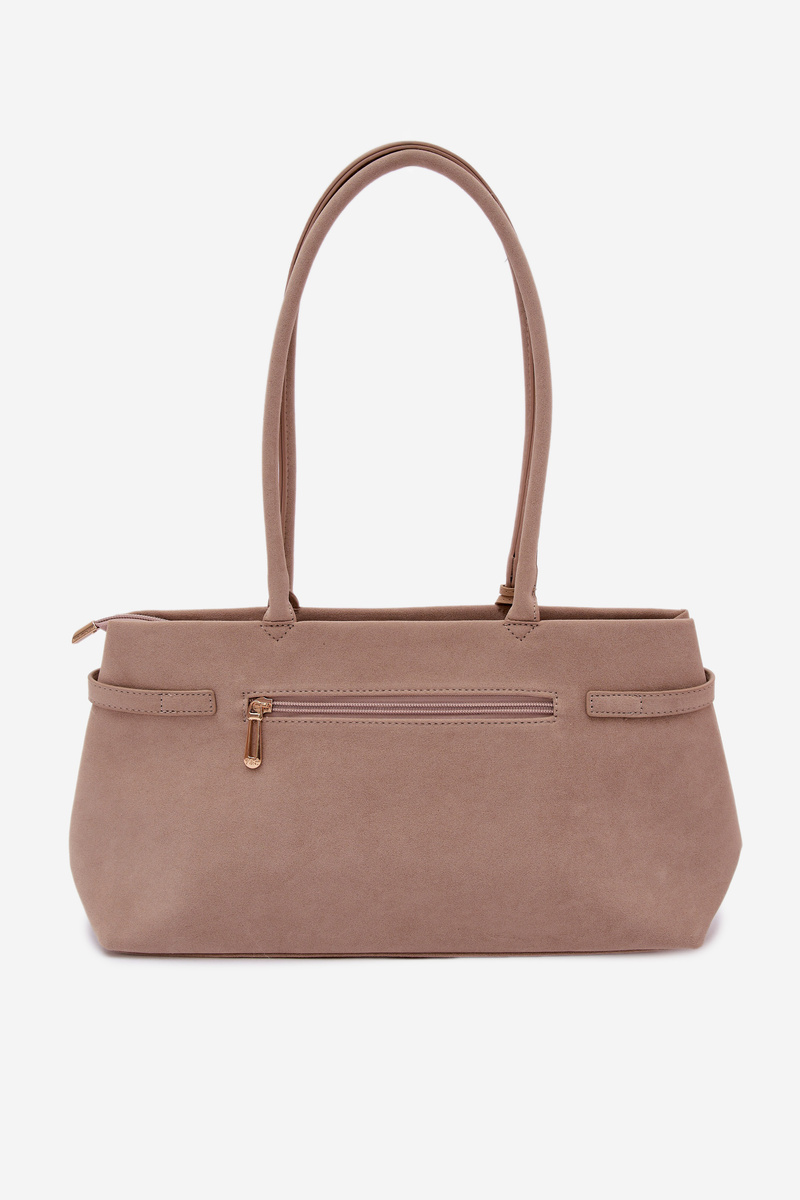 Flora&Co Béžová kabelka s príveskom jazvečíka