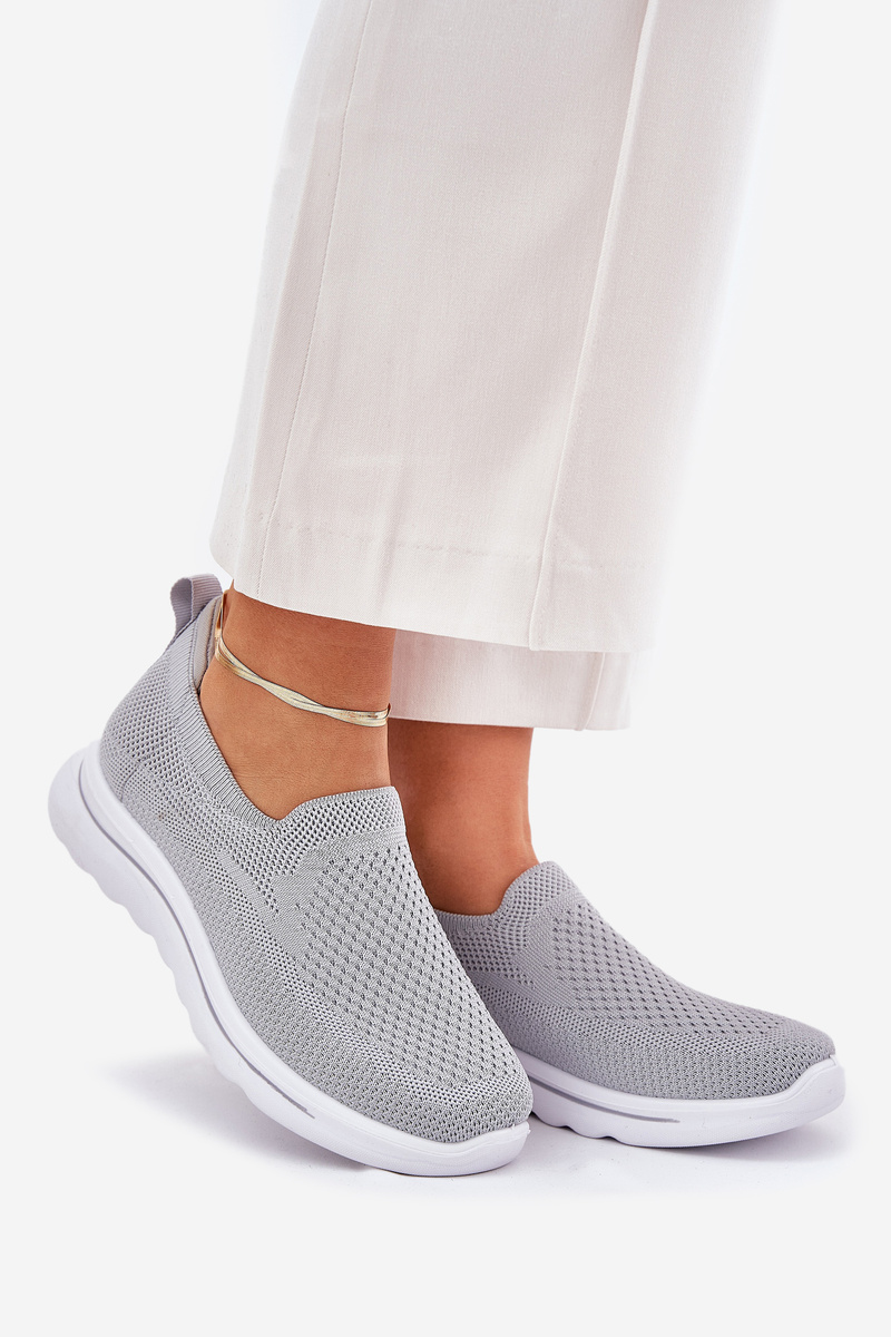 Boto Dámske Textilné Slip-On Tenisky Šedé Adiora