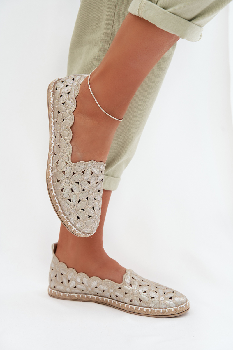 Dámske slip-on baleríny s kvetinovým vzorom
