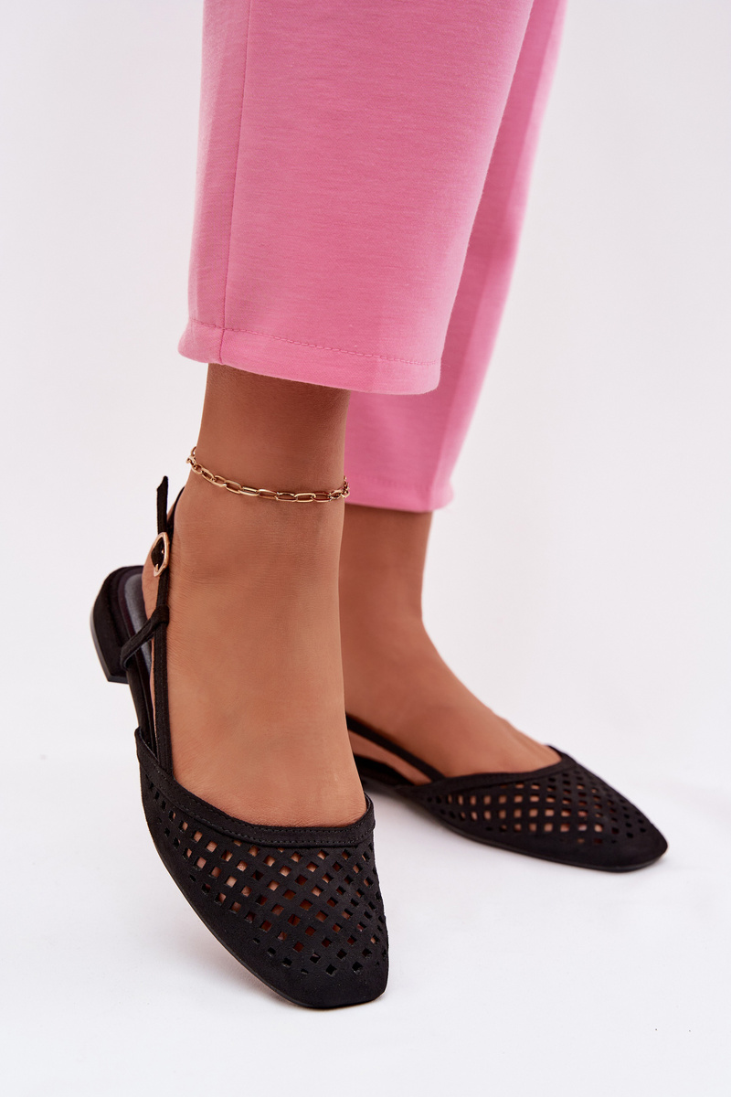 Dámske balerínky z eko semišu