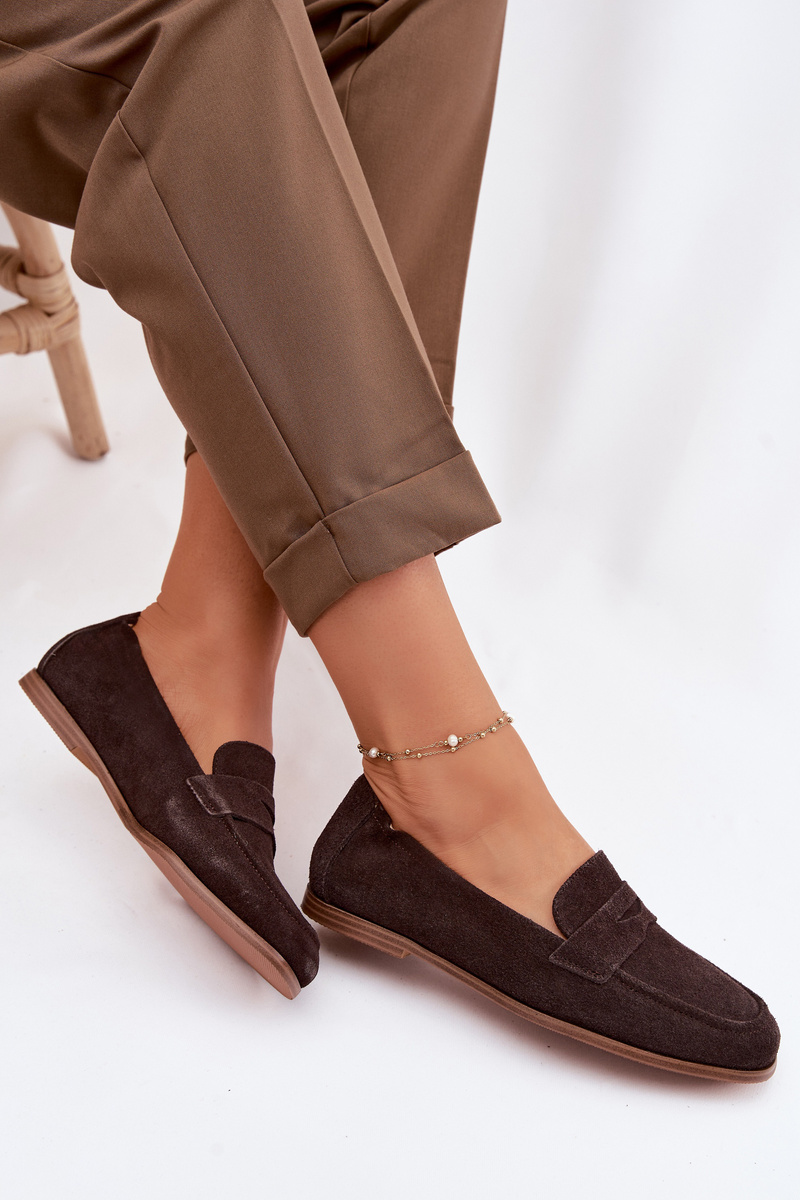 Дамски велурени мокасини Vinceza