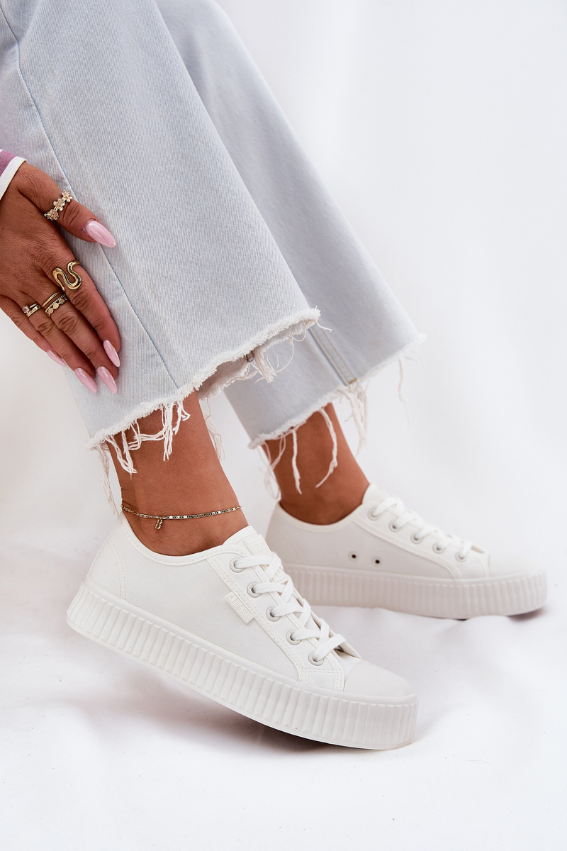 BIG STAR SHOES Dámske Textilné Tenisky Na Platforme Big Star