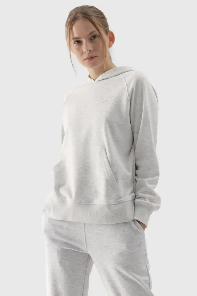 Women's Hoodie Pullover 4F Gray 4FWMM00TSW