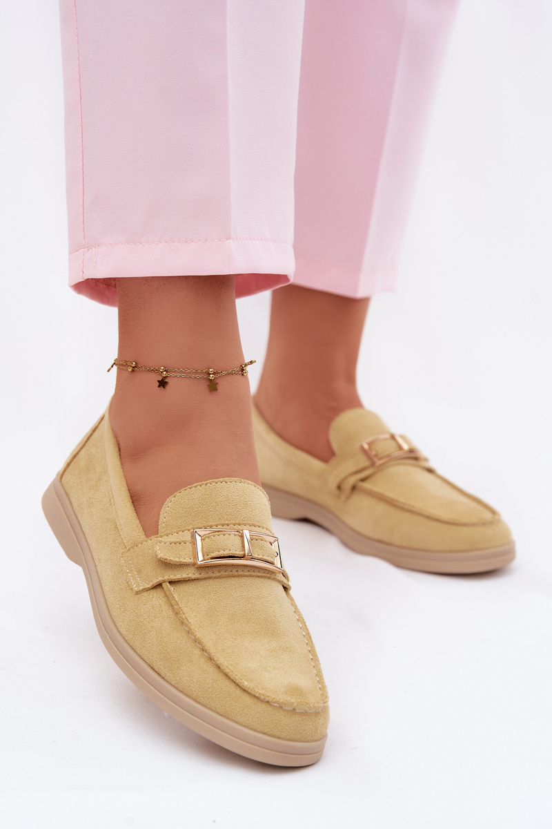 Жълти дамски мокасини EVENTO с катарама