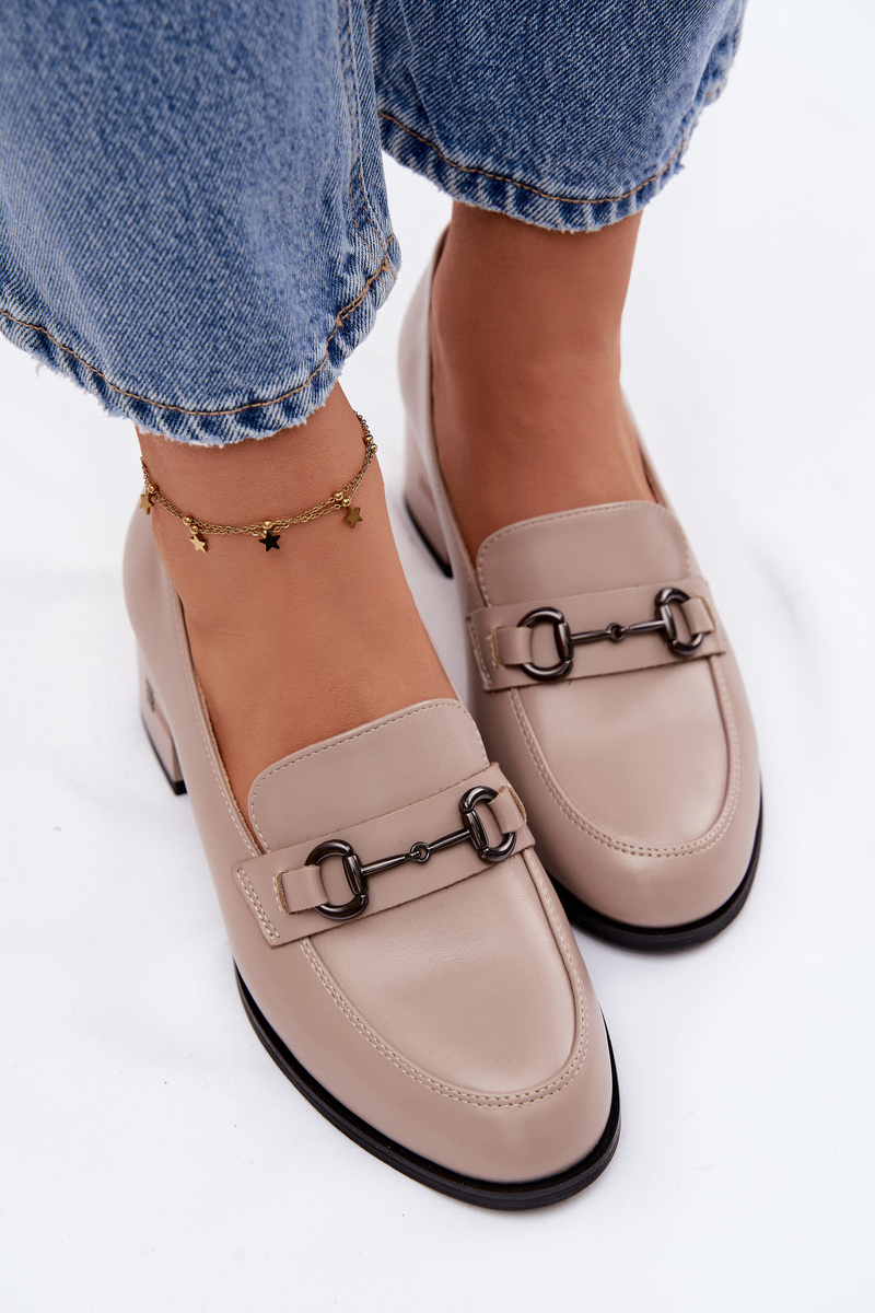 Дамски кожени обувки на висок ток Vinceza