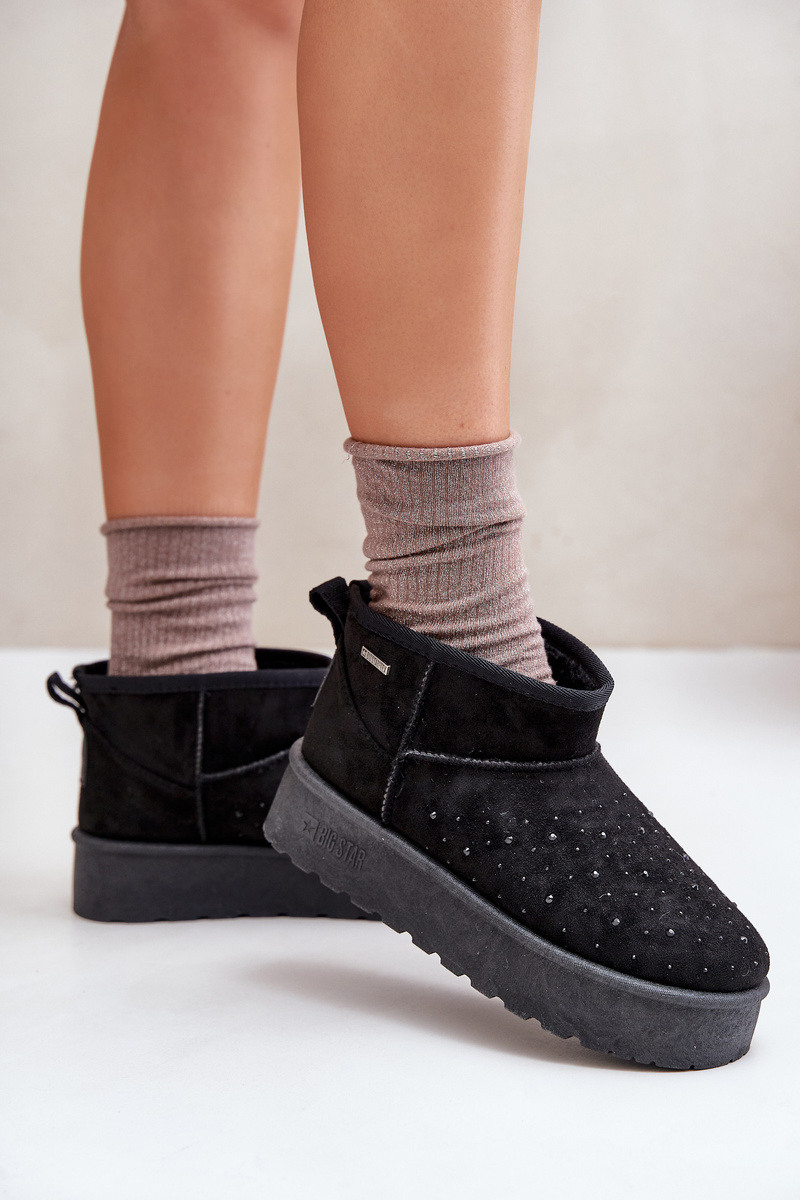 Snow boots with platform decoration Big Star Black