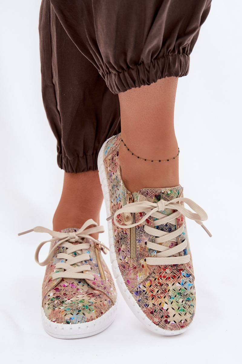 EVENTO Dámske semišové mokasíny Multicolor Kamelia