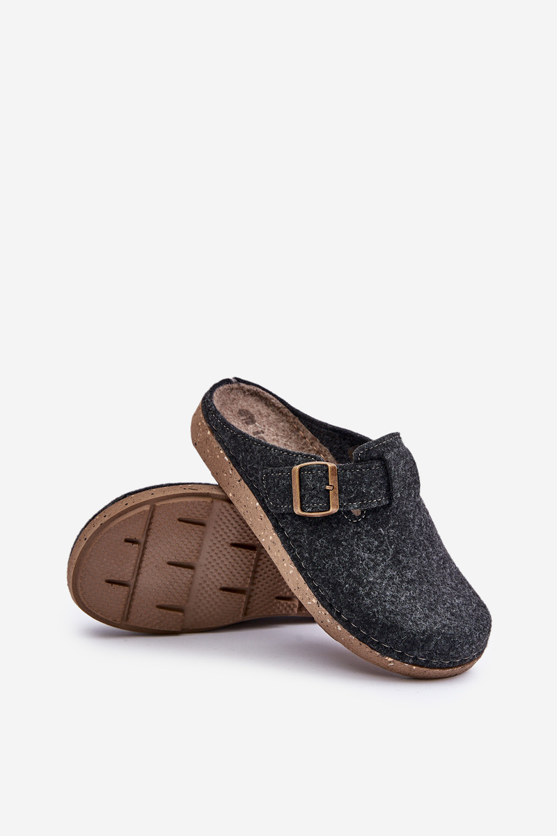 Men&#039;s slippers with buckle profilactic slippers Inblu graphite