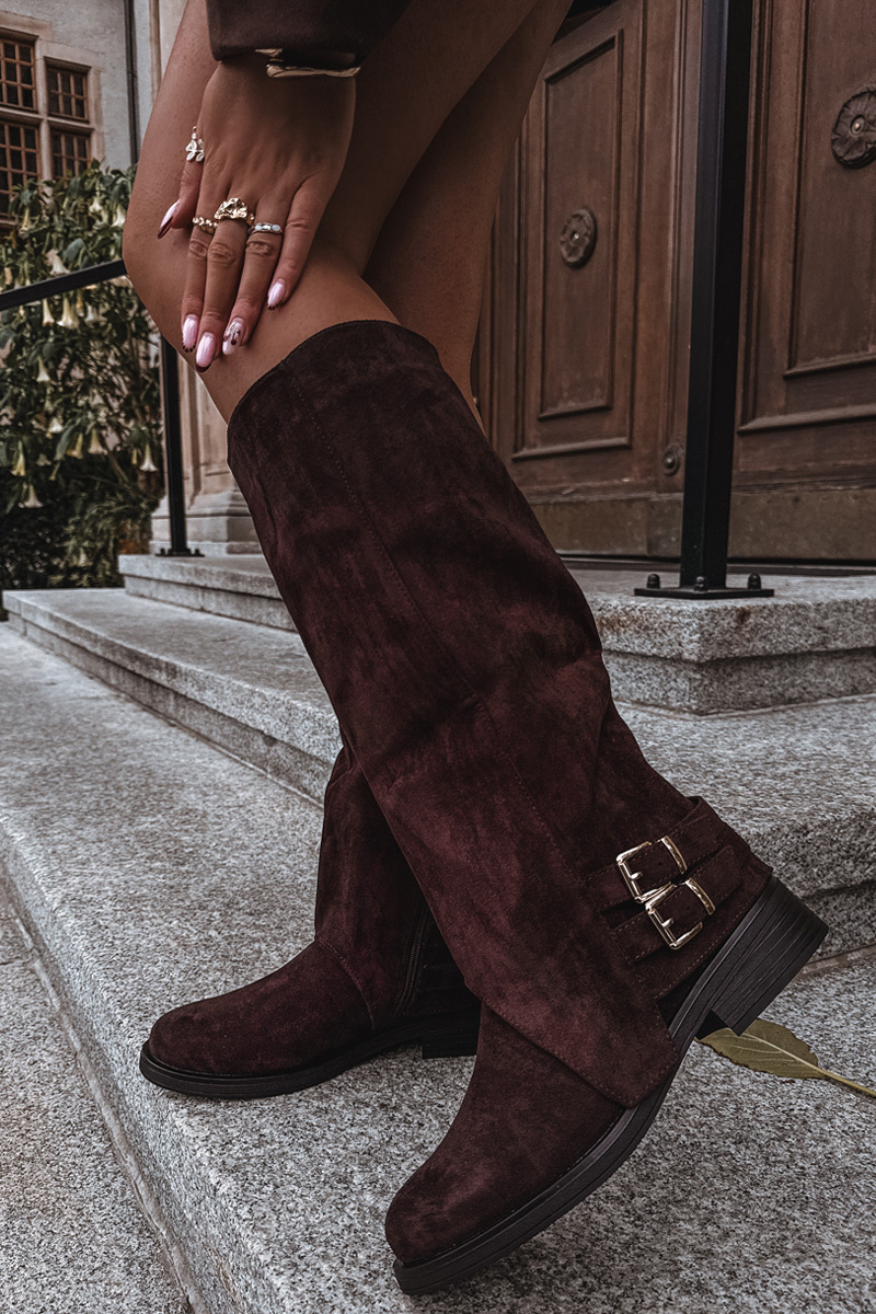 Boto Zateplené dámske čižmy s prackami čokoládové Umbria