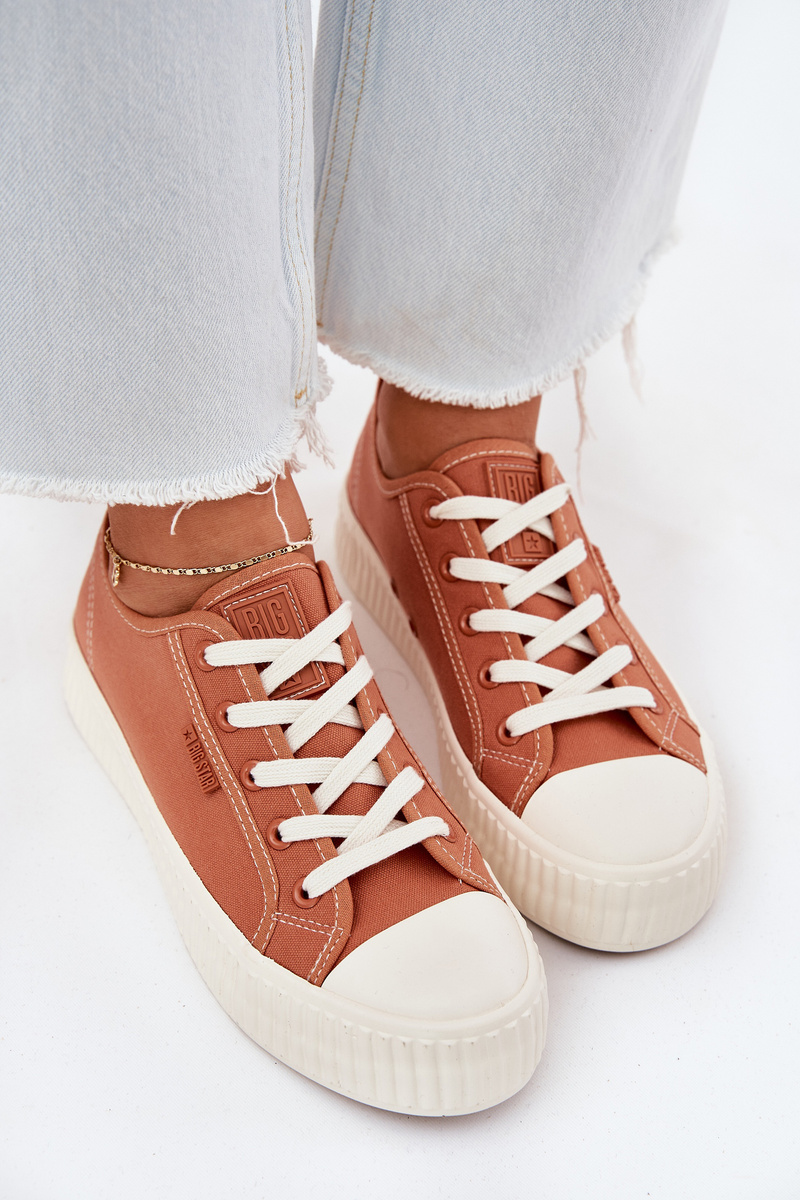 BIG STAR SHOES Dámske textilné tenisky na platforme Big Star