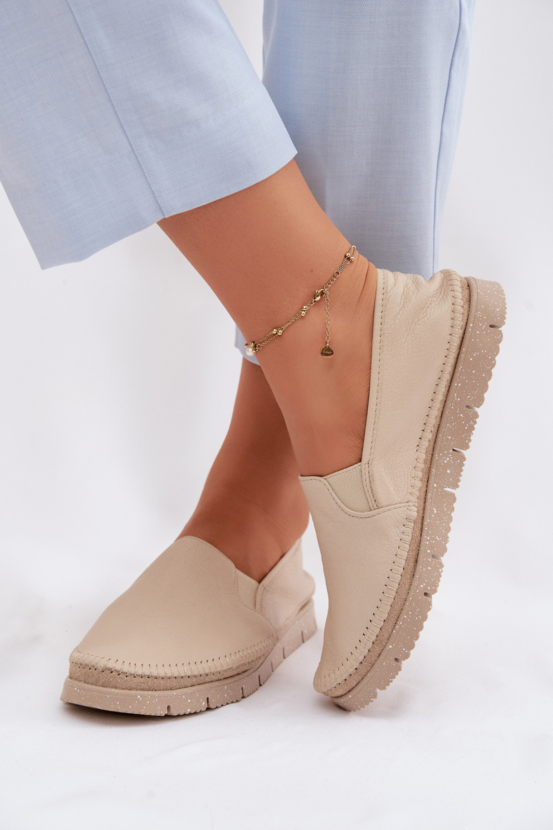 Dámske kožené slip-on topánky Maciejka