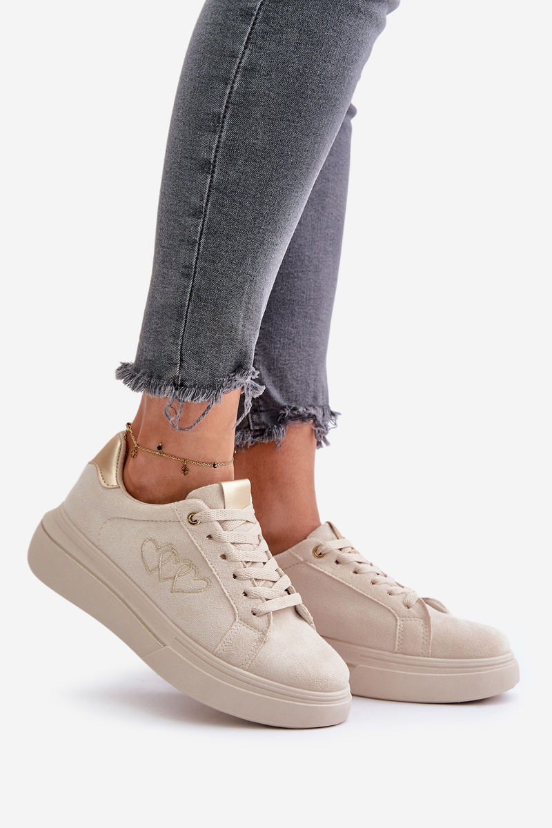 Insulated women's sneakers Big Star beige