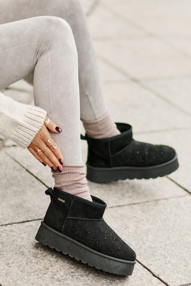 Snow boots with platform decoration Big Star Black
