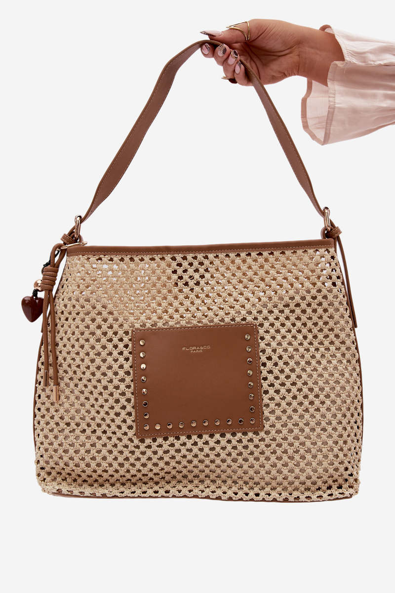 Flora&Co béžová taška s kľúčenkou