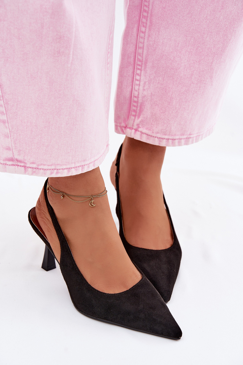 Дамски сандали на висок ток Boto, Черни Saria