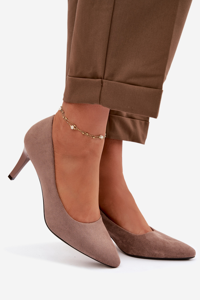 Lodičky Eco Suede Sergio Leone svetlohnedé
