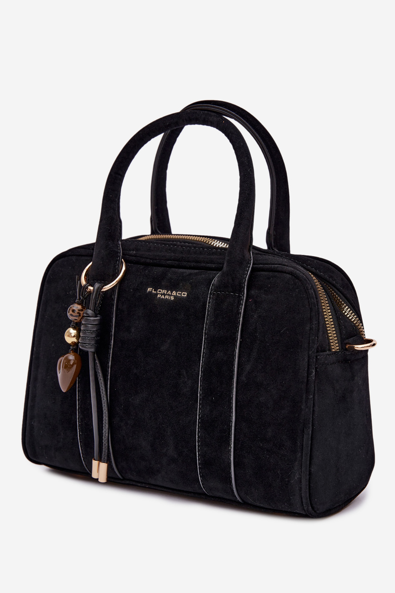 Flora&Co Box Bag z eko semišu s príveskom