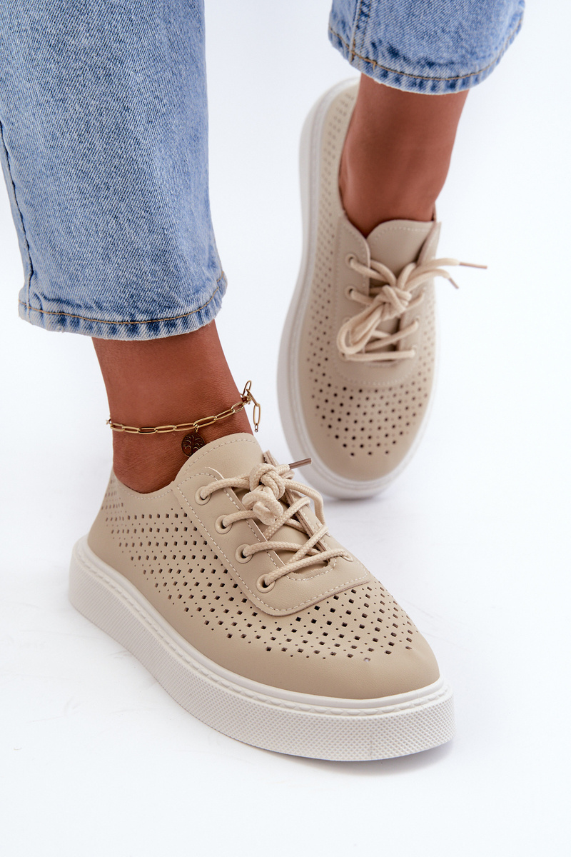 Boto Průchozí Tenisky Na Platformě Beige Tanvi