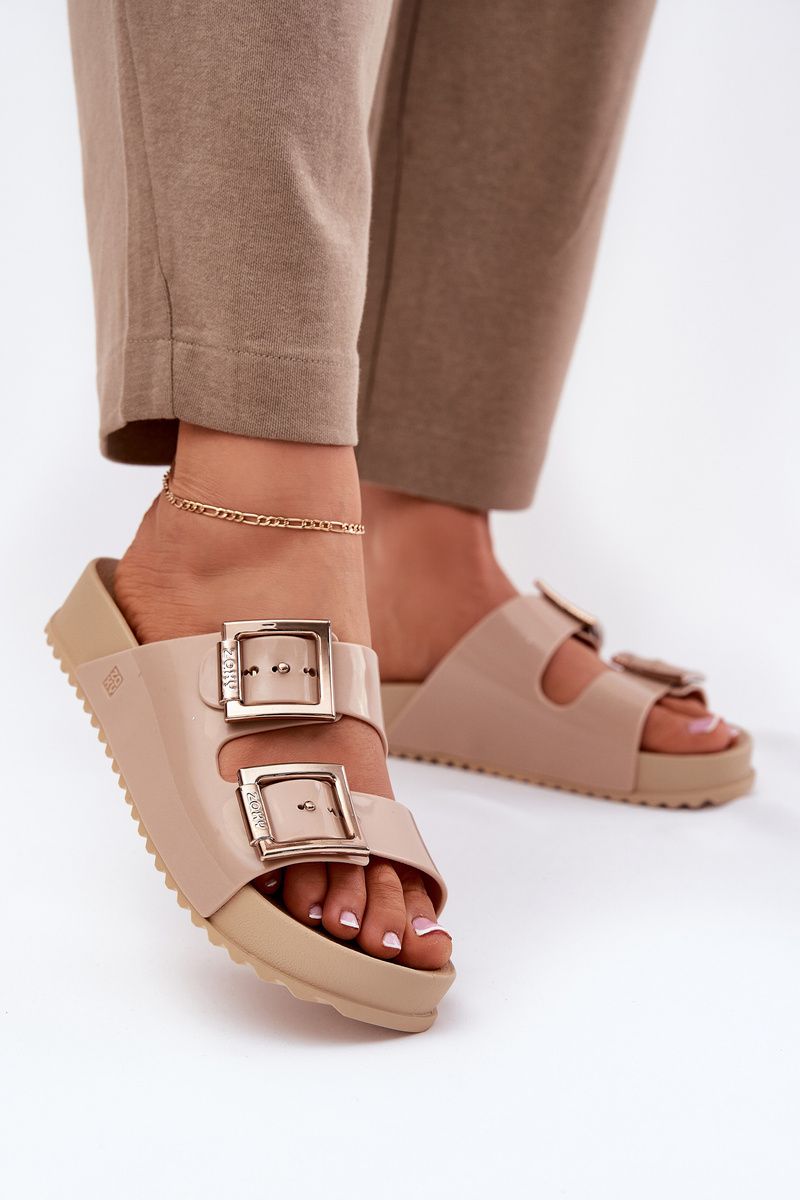 Dámske Hladké Voňavé Papuče ZAXY Béžové