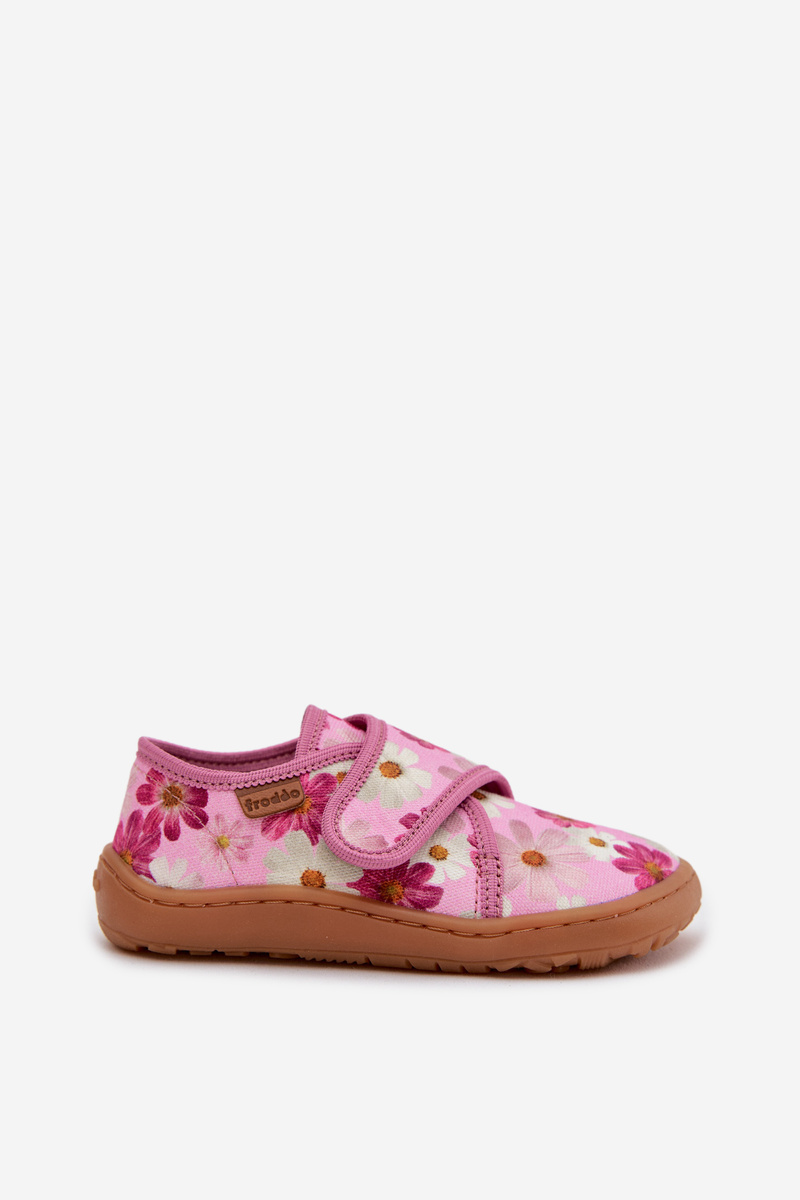 Dievčenské barefoot papuče Kwiatki Froddo