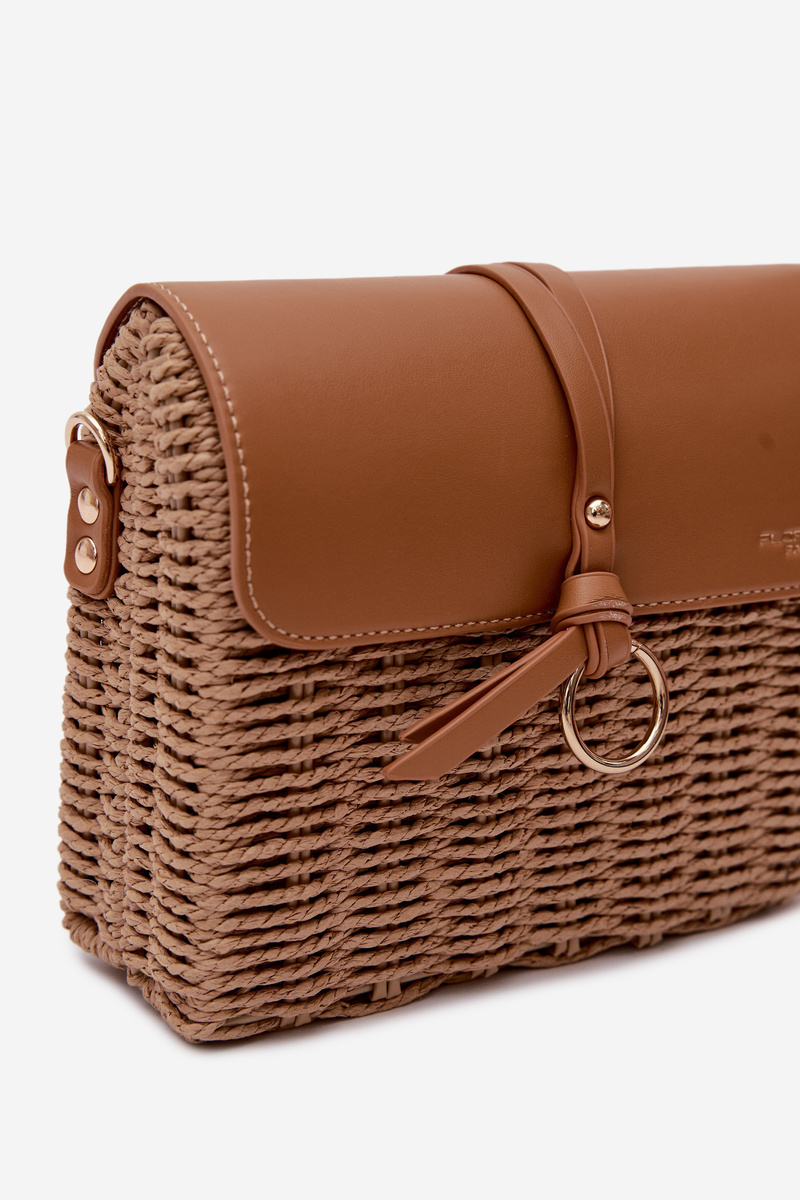 Flora&Co hnedá pletená taška Renara