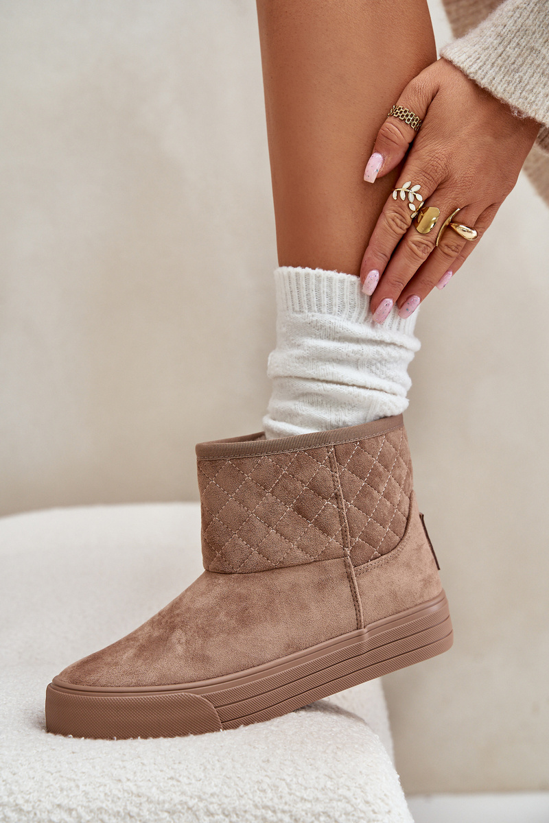 Ankle snow boots with zip insulated with fur Big Star beige
