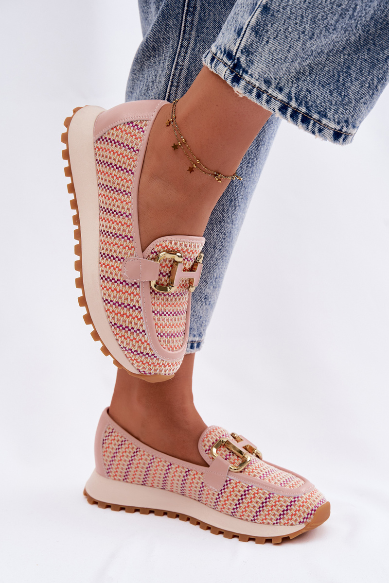 Teniși slip-on pentru femei cu detalii aurii GOE