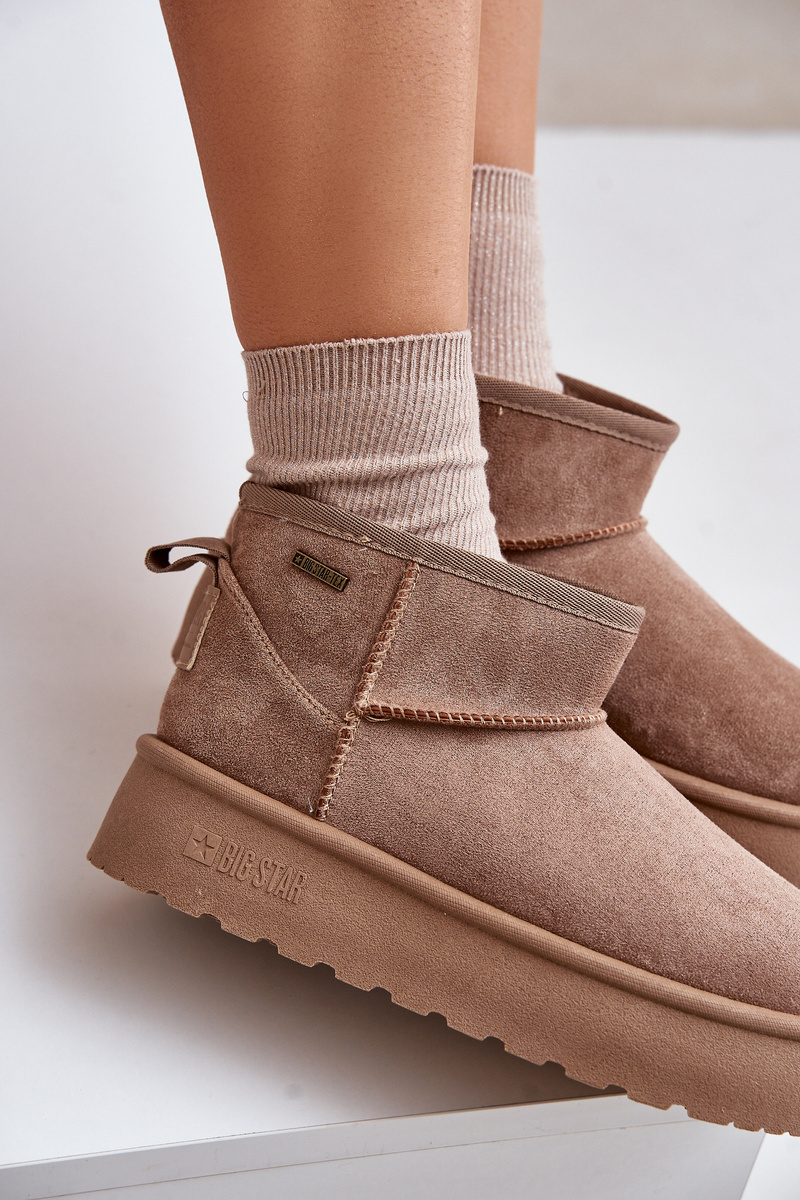 Low snow boots on the Big Star platform OO274A100 beige