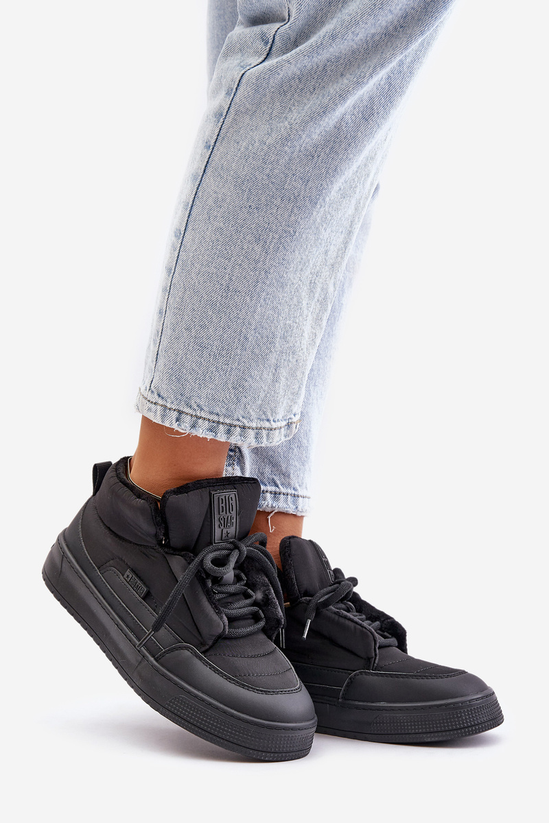 Insulated women's sneakers Big Star black
