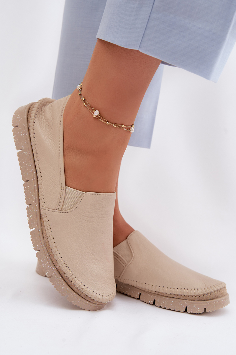 Дамски кожени обувки без връзки Maciejka