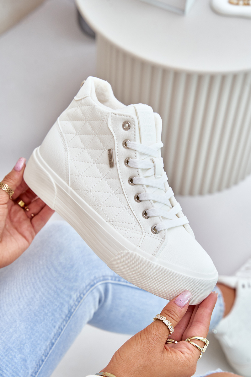 Insulated women&#039;s sneakers with Big Star stitching white