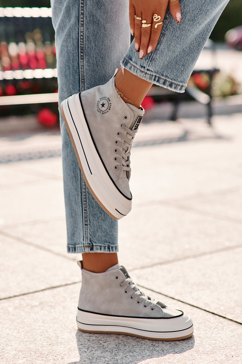 BIG STAR SHOES Zateplené Dámske Tenisky Na Platforme Eko Koža Big Star