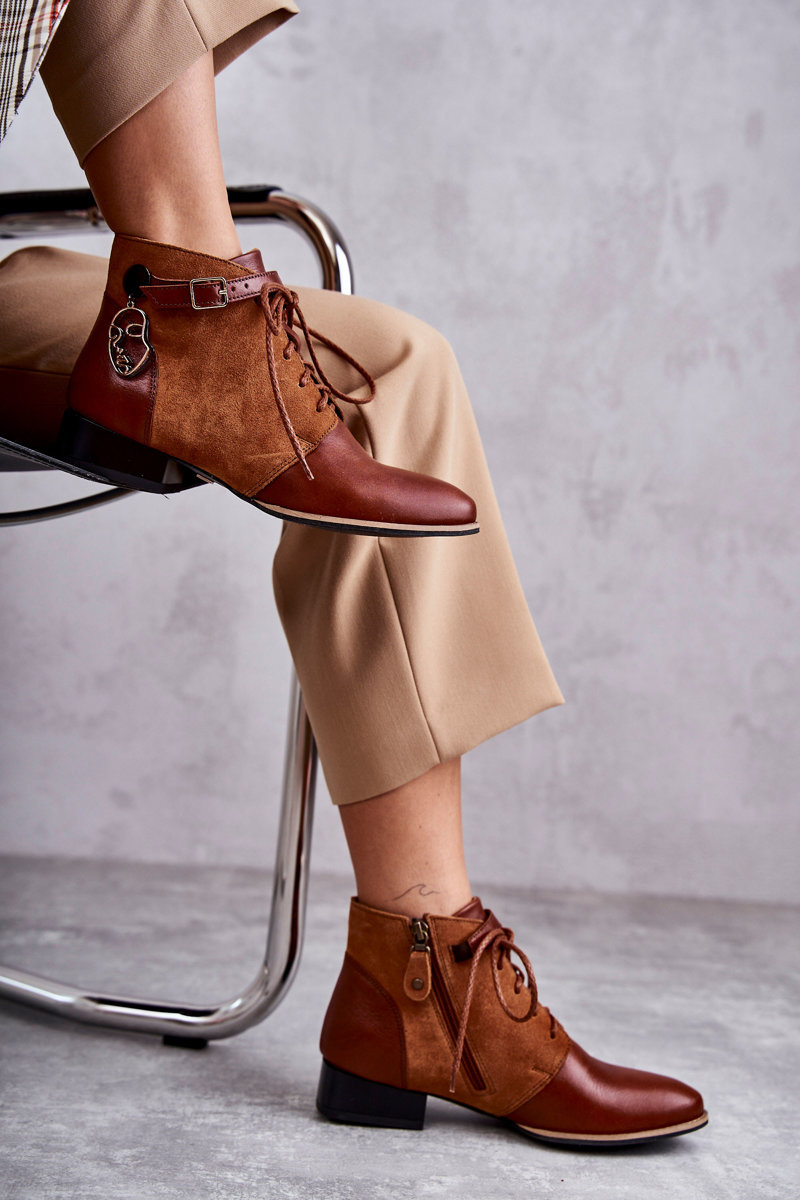 Women's leather boots Maciejka 5743A-29 Brown