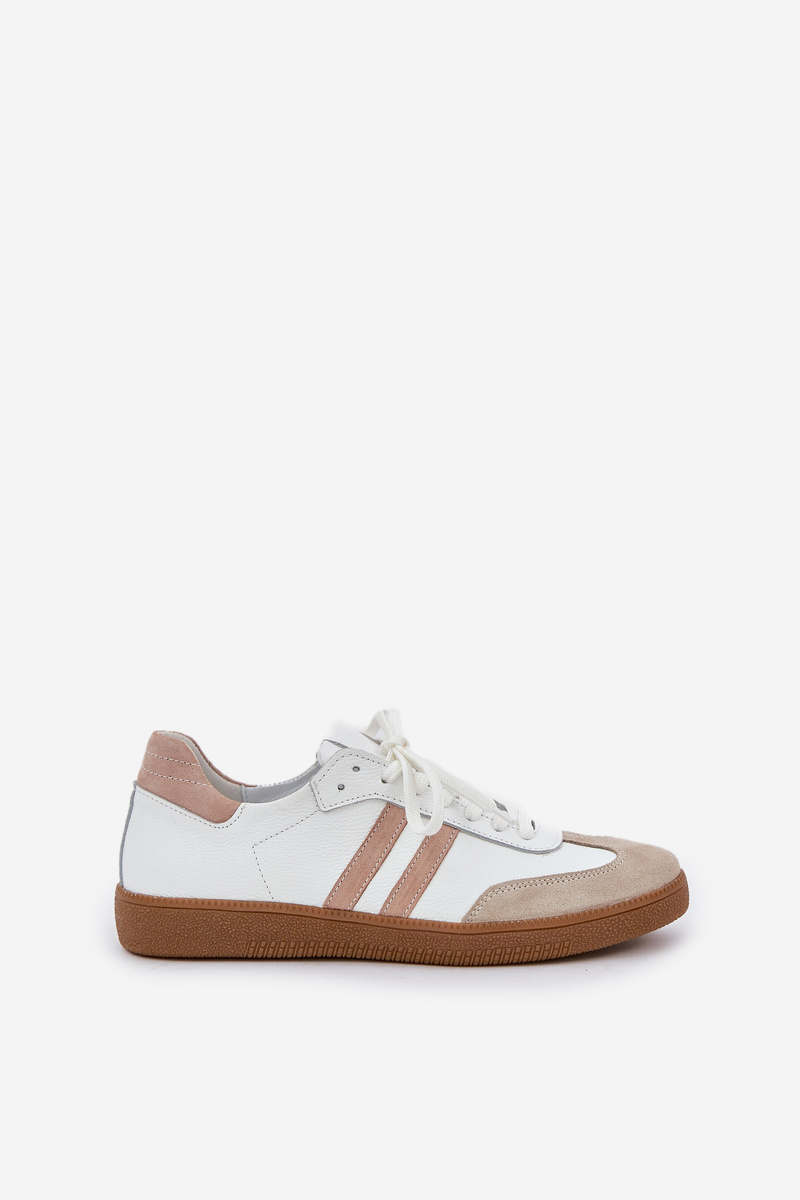 Zazoo N1068 Kožené Nízke Sneakers Dámske Béžové