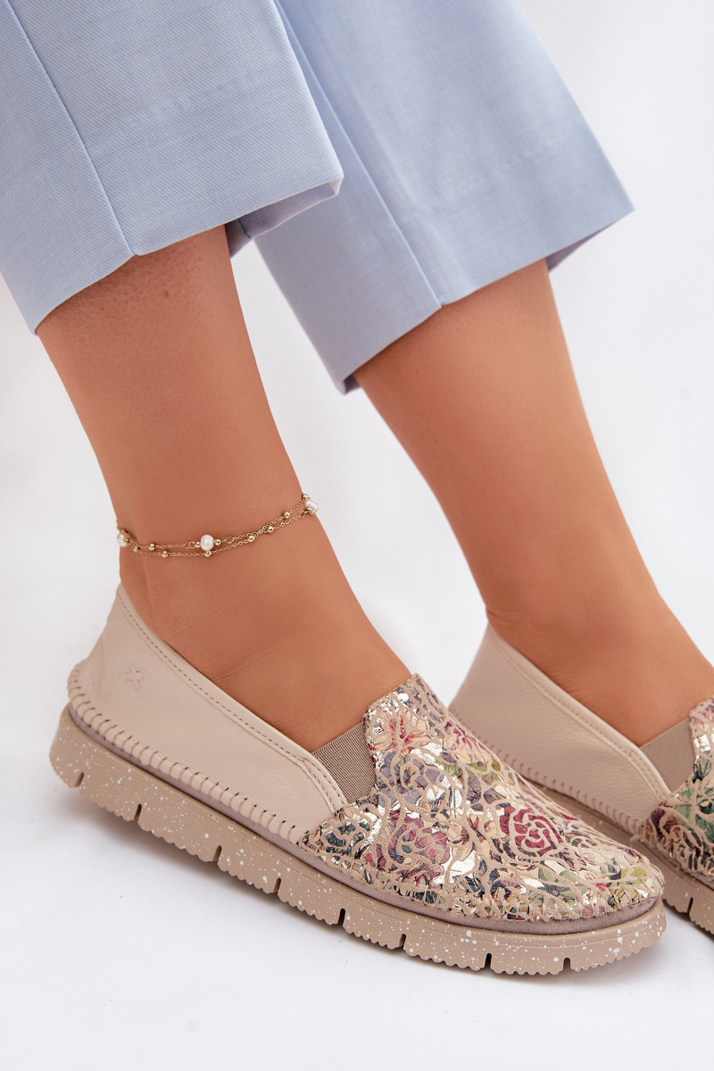 Dámske kožené slip-on topánky Maciejka