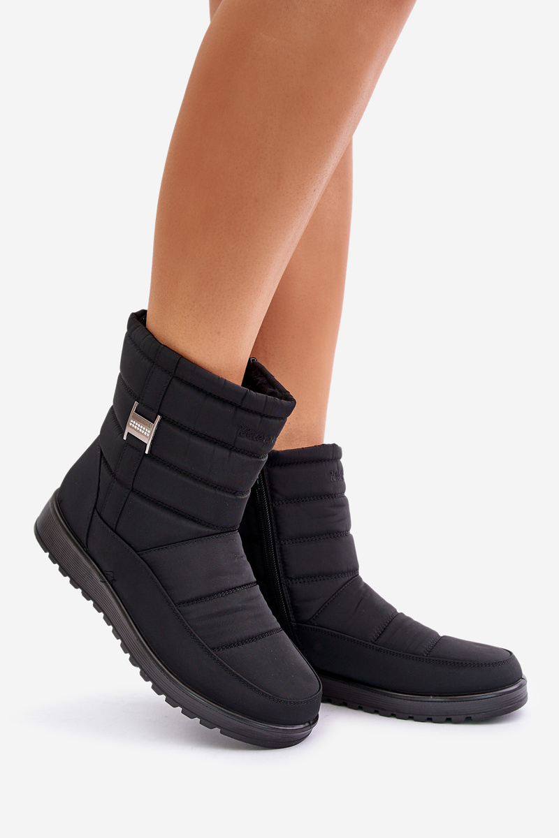 Lightweight women&#039;s snow boots with zip black Mezitha