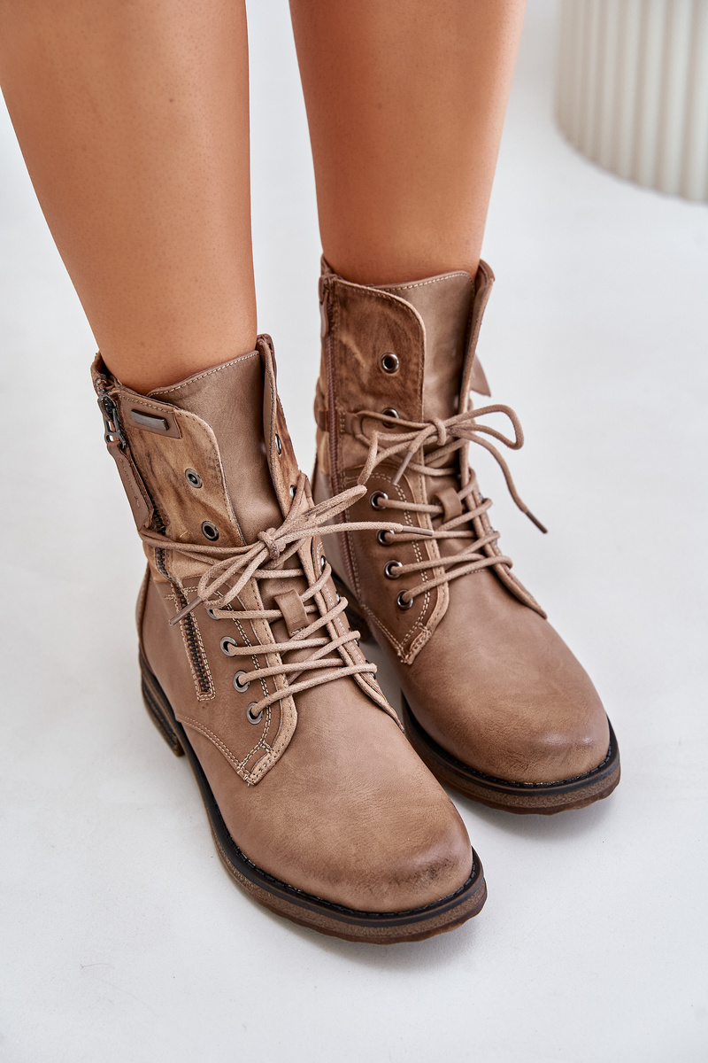 Women's ankle boots Workery dark beige Perfecto