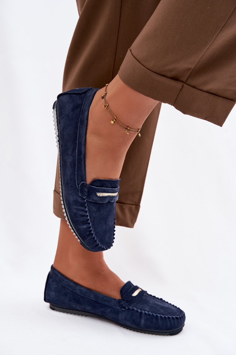 Дамски мокасини от естествен велур S.Barski