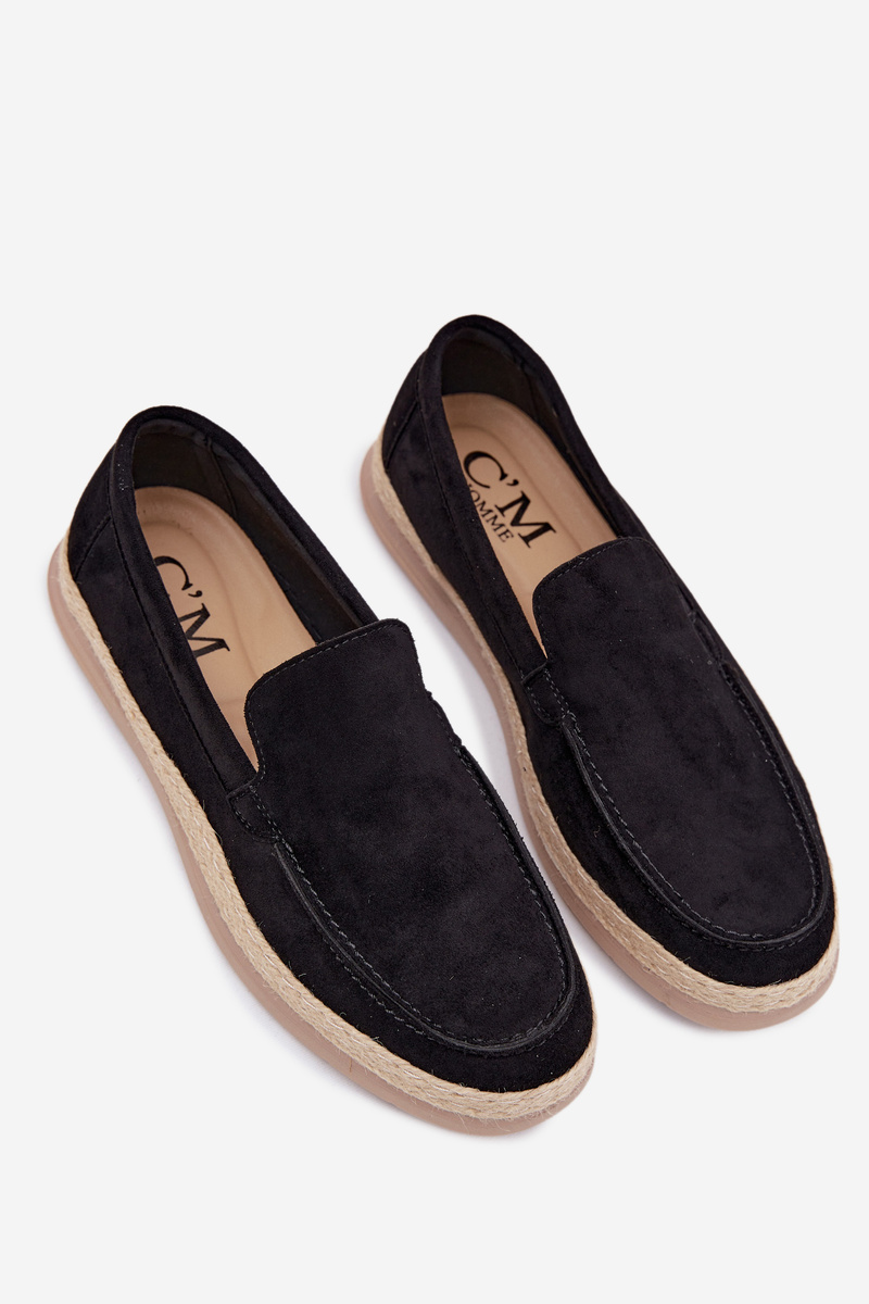 Boto pánske čierne espadrilky Rexton