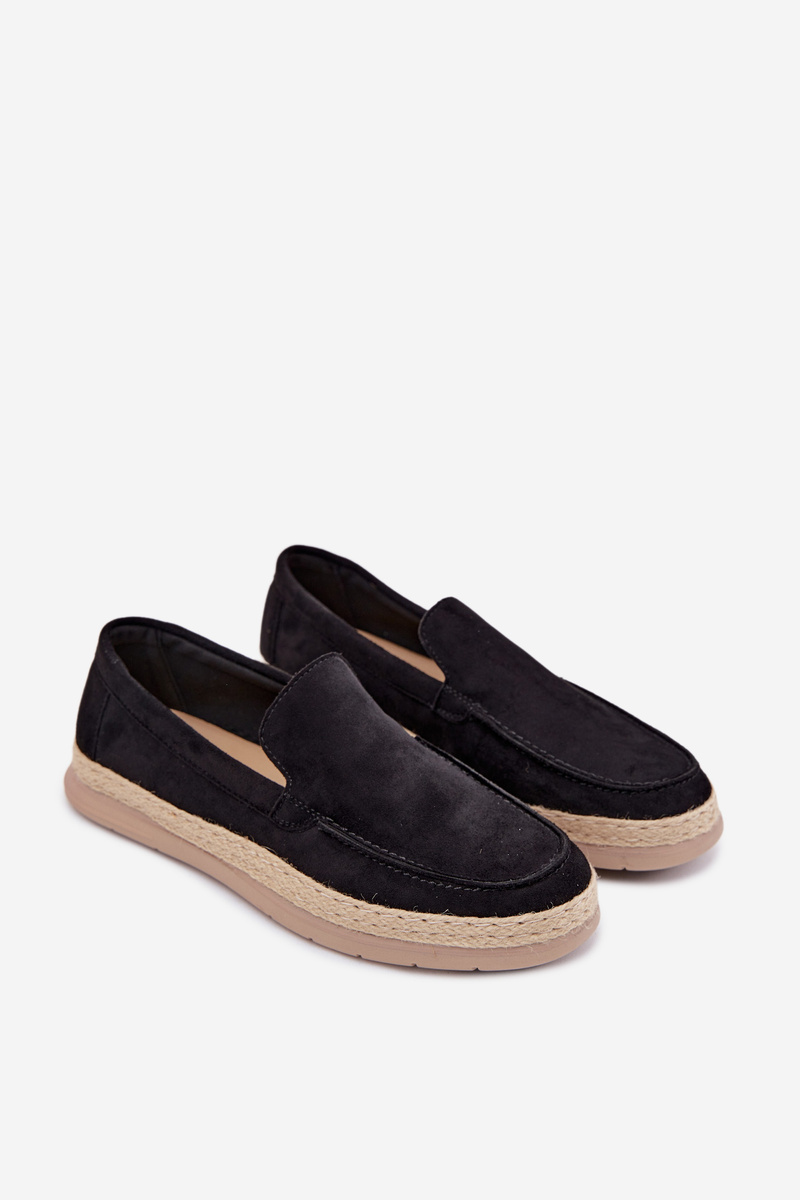 Boto pánske čierne espadrilky Rexton