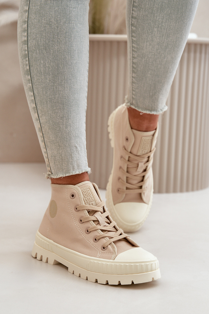 Women's High-ankle Sneakers Big Star Beige