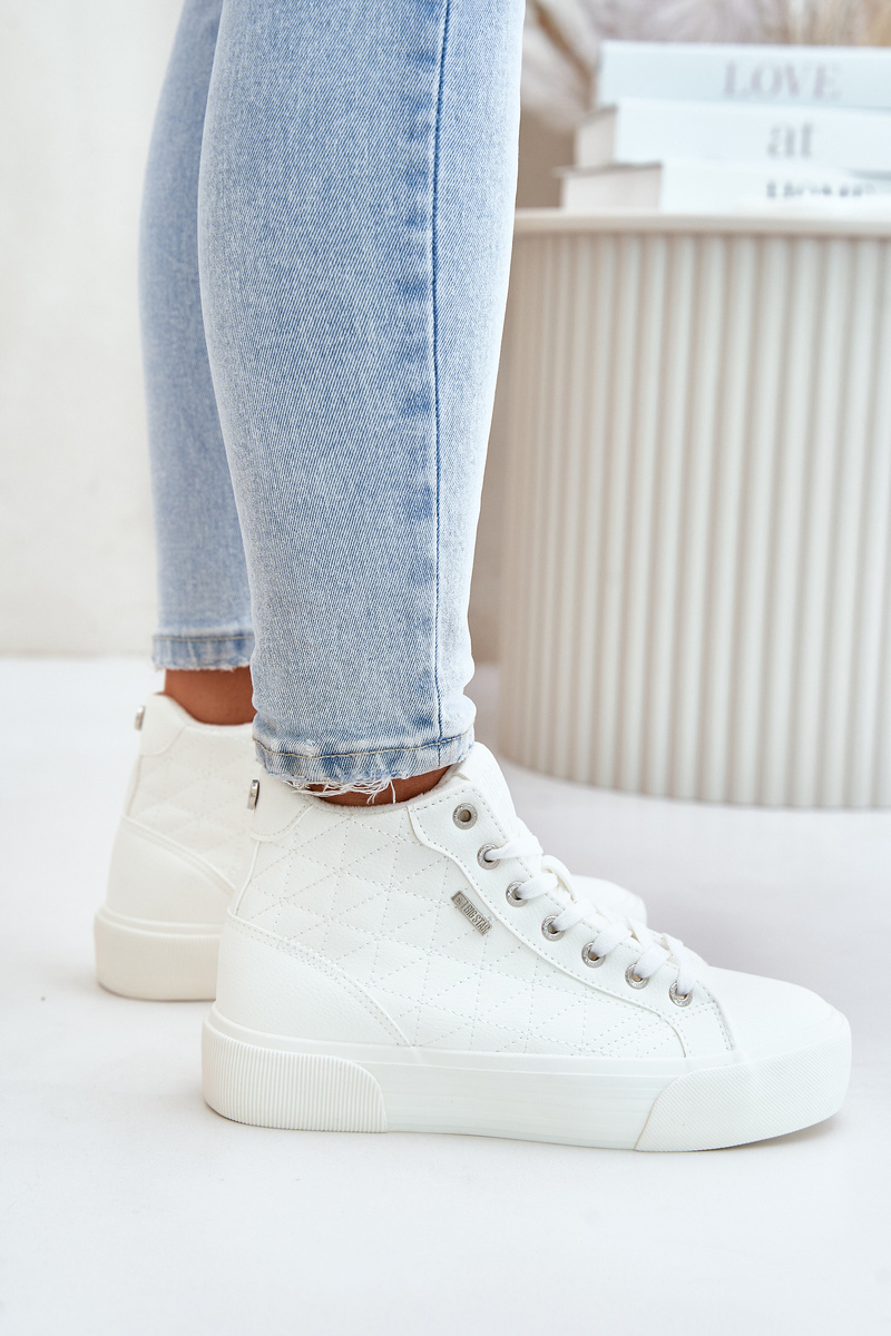 Insulated women&#039;s sneakers with Big Star stitching white