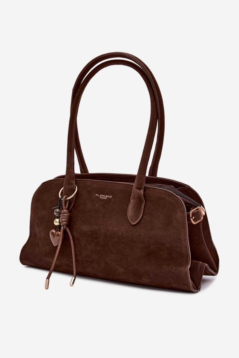 Flora&Co Violette Eco Semišová čokoládová kabelka