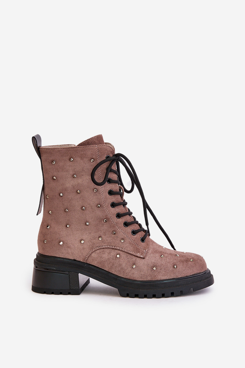 Decorated ankle boots Workery women's insulated D&A Taupe