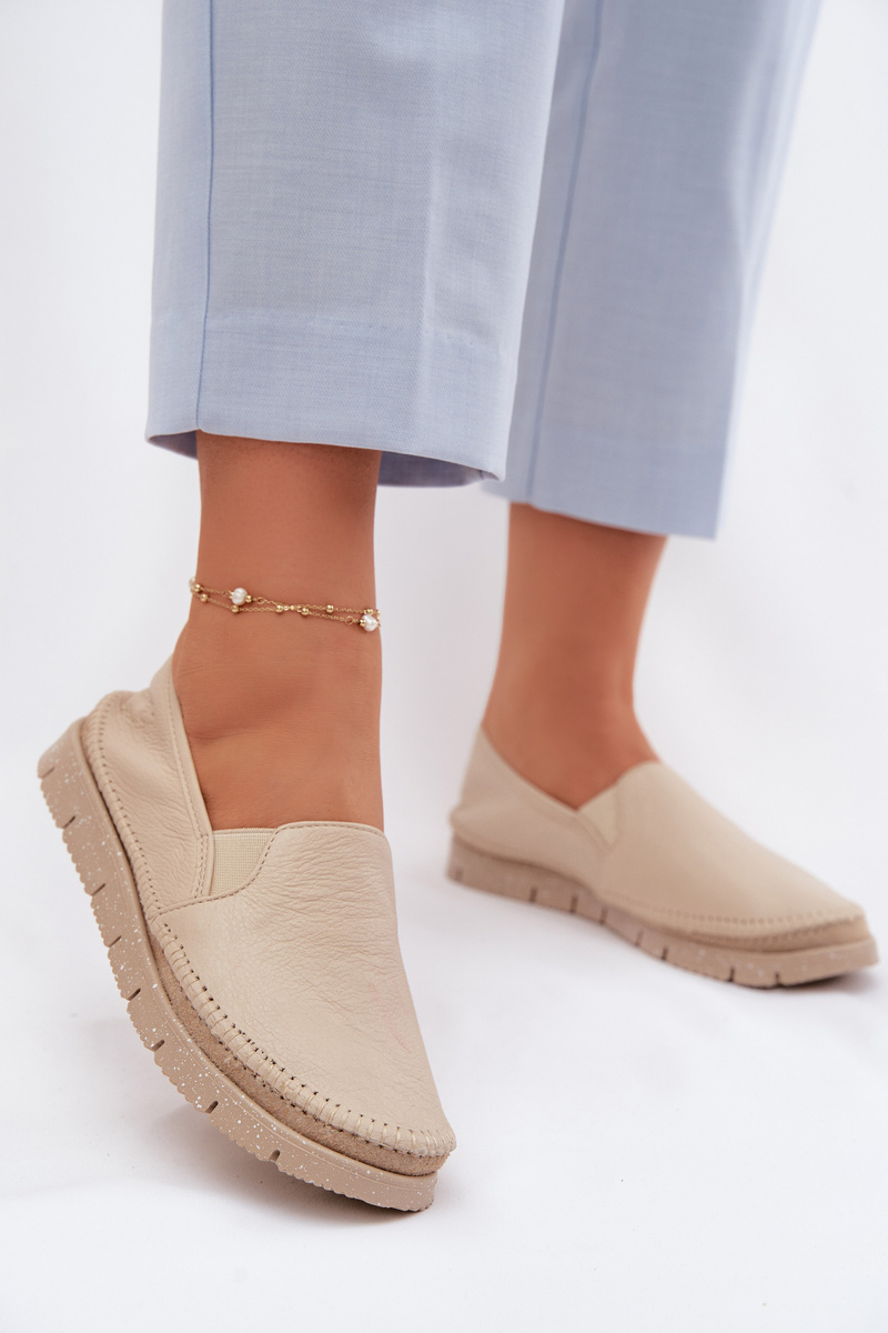 Dámske kožené slip-on topánky Maciejka