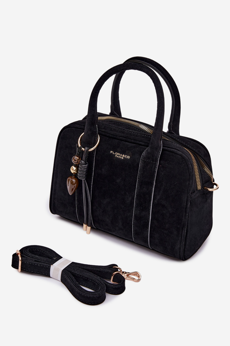 Flora&Co Box Bag z eko semišu s príveskom