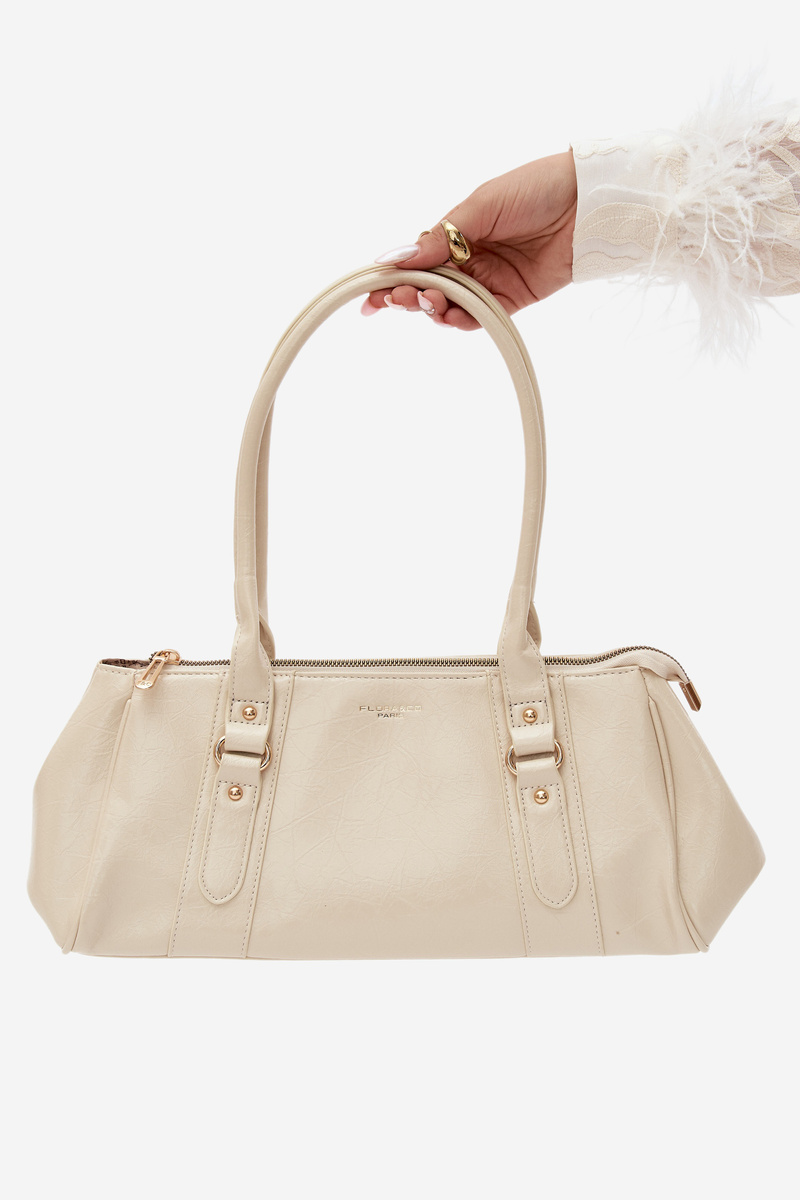 Flora&Co Ecru kabelka z imitácie kože