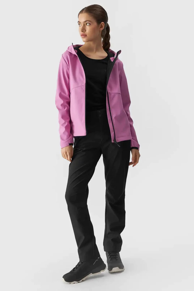 Dámska Bunda 4F Softshell Membrána 5000 4F Ružová 4FWAW24TSO