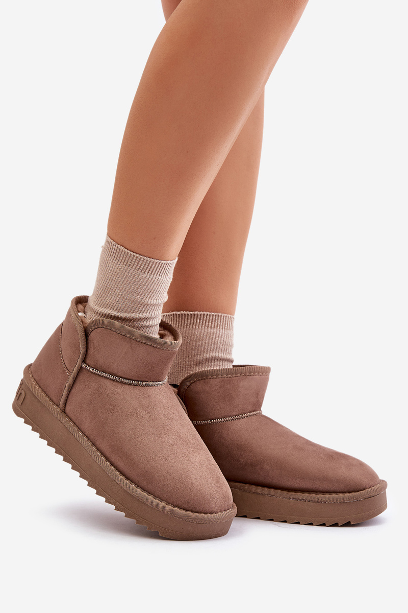 Women's platform snow boots D.Franklin DFSH370010 Taupe